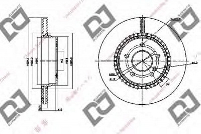 DJ PARTS bd1142 -  Тормозной диск